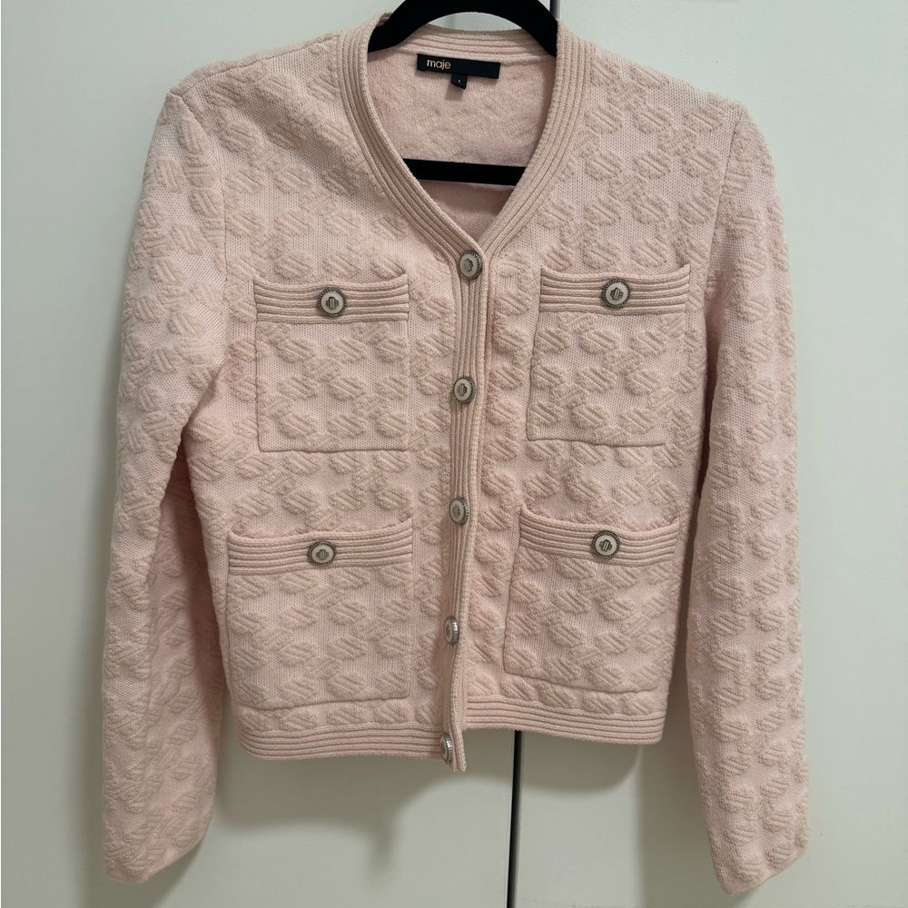 Maje Pink Cardigan